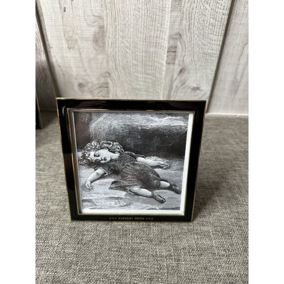 Easy Tiger Black with Gold Tone Trim Current Mood Metal Picture Frames Pack of 4 - Picture 2 of 8